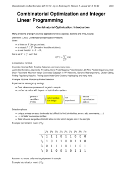 Combinatorial Optimization and Integer Linear Programming