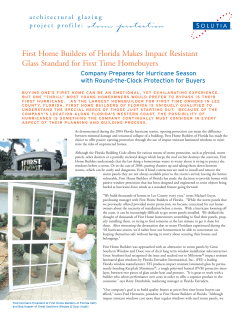 First Home Builders of Florida Makes Impact Resistant Glass