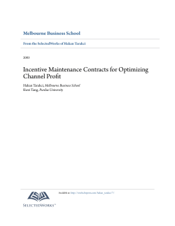 Incentive Maintenance Contracts for Optimizing Channel Profit