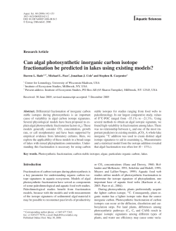 Can algal photosynthetic inorganic carbon isotope fractionation be