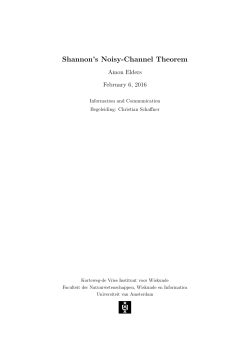 Shannon`s Noisy-Channel Theorem