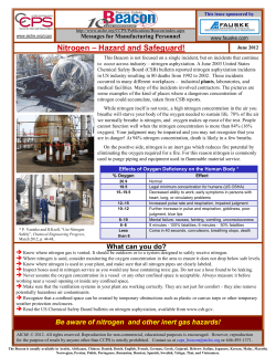 Nitrogen &ndash; Hazard and Safeguard!