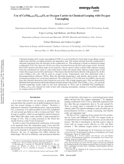 Use of CaMn0.875Ti0.125O3 as Oxygen Carrier in