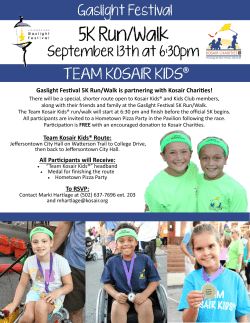 Gaslight Festival 5K Run/Walk is partnering with Kosair Charities