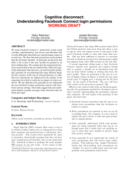 Cognitive disconnect: Understanding Facebook