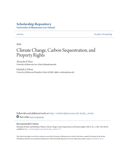 Climate Change, Carbon Sequestration, and Property Rights