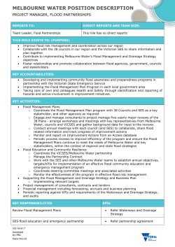 Project Manager - Flood Partnerships