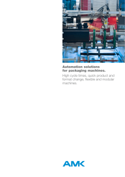 Automation solutions for packaging machines. High cycle times