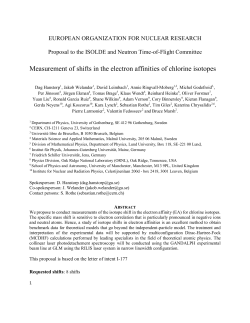 Measurement of shifts in the electron affinities of