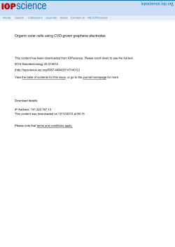 Organic solar cells using CVD