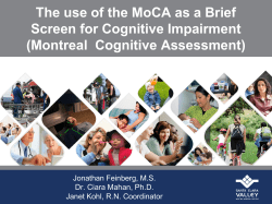 MoCA - National Health Care for the Homeless Council