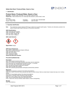 Produced Water, Sweet or Sour