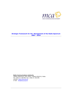 Strategic Framework for the Management of the Radio Spectrum 2007