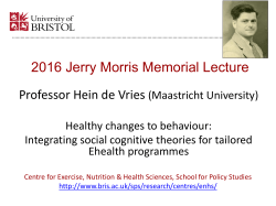 2016 Jerry Morris Memorial Lecture
