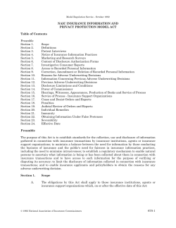 MDL-670 - National Association of Insurance Commissioners