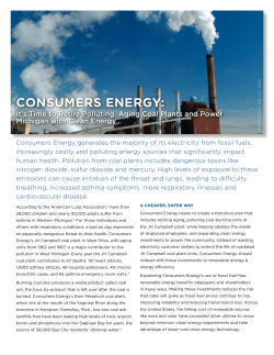 ConSumERS EnERgY
