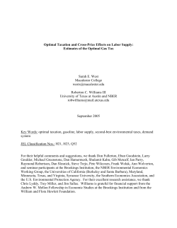 Optimal Taxation and Cross-Price Effects on Labor Supply