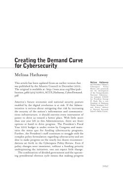 Creating the Demand Curve for Cybersecurity