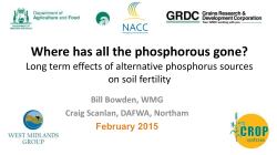 Long term phosphorous trial, Bill Bowden WMG Ambassador