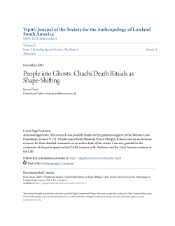 People into Ghosts: Chachi Death Rituals as Shape-Shifting