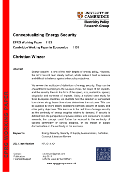 eprg working paper - University of Exeter
