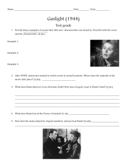 Gaslight movie response questions