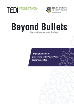 Effective Presentations for Teaching