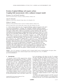 Erosion of upland hillslope soil organic carbon