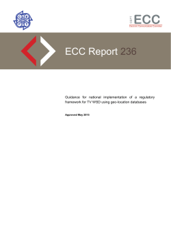 Draft ECC Report on TVWS - ECO Documentation Database