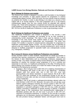LASER Access Core Biology Modules