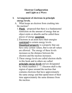 lectron Configuration and Light as a Wave