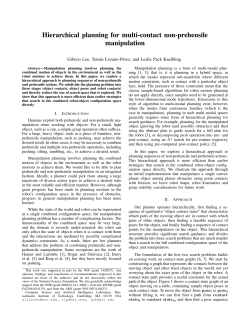 Hierarchical Planning for Multi-Contact Non