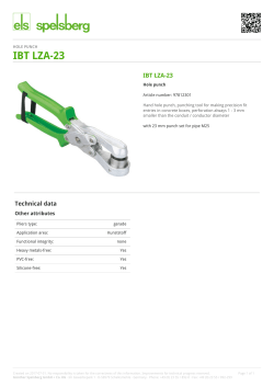 IBT LZA-23 - Hole punch (97812301)