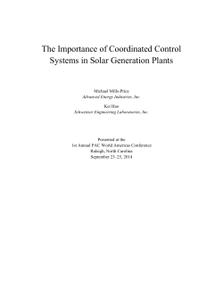 The Importance of Coordinated Control Systems in Solar