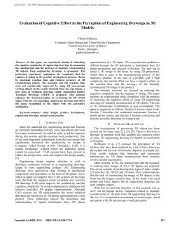 Evaluation of Cognitive Effort in the Perception of Engineering