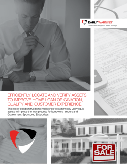 Efficiently Locate and Verify Assets To Improve Home Loan