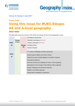 Exam links: Using this issue for WJEC/Eduqas