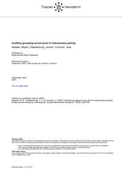 Auditory grouping occurs - Research portal