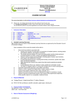PHYS-192 - Camosun College