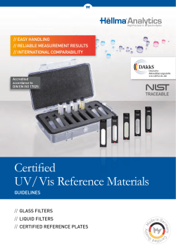 Certified UV/Vis Reference Materials