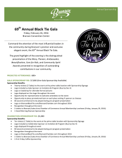 69 Annual Black Tie Gala - Branson Chamber of Commerce