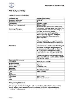 Anti-Bullying Policy Feb 2017