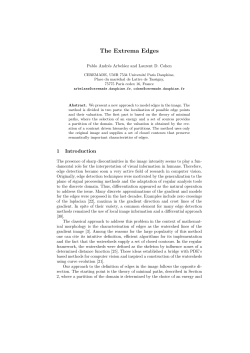 The Extrema Edges - Ceremade - Universit&eacute; Paris