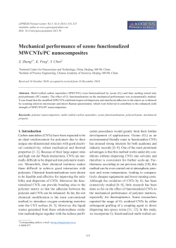 Mechanical performance of ozone functionalized MWCNTs/PC