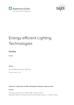 Energy efficient Lighting Technologies