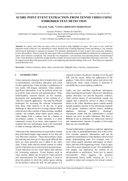 score point event extraction from tennis video using