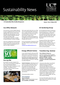 Eco-Office Network Eco-my-flat UC Gardening Group Energy