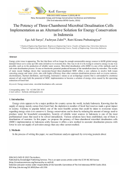 The Potency of Three-Chambered Microbial Desalination Cells