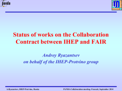 Status-report of the IHEP-Protvino group activity in the