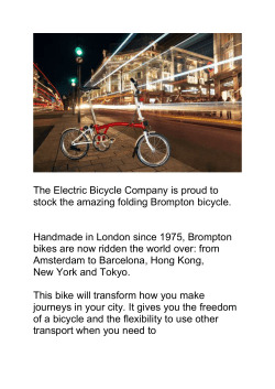 Brompton - The Electric Bicycle Co